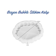 Beşgen Şekilinde Bubble Alçı & Taş Tozu, Hobi Döküm Çalışmaları İçin Esnek Silikon Kalıp 1 Adet