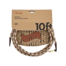 Fender 10' Angled Festival Pure Hemp Brown Stripe Enstrüman Kablosu
