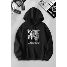 Macklin Unisex Kadın Erkek Jeon Jungkook Bts Özel Tasarım Baskılı Kapşonlu Sweatshirt Siyah Mck1104 Siyah