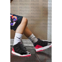 Nike Jordan Max Aura Boys Shoes Leather Hakiki Deri Bilekli Çocuk Spor Ayakkabı Siyah Siyah