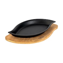 Lava Servis Tabağı Göz Formu 15 X 26 Cm Siyah