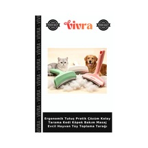 Ergonomik Tutuş Pratik Çözüm Kolay Tarama Kedi Köpek Bakım Masaj Evcil Hayvan Tüy Toplama Tarağı