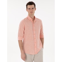 Pierre Cardin Erkek Mercan Gömlek Desenli 50303245-vr186 Mercan