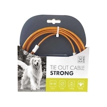 Mpets Köpek Çelik Bahçe Bağlama Teli Turuncu 4.5 Metre