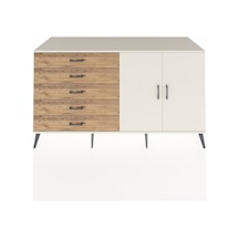 Kronos Konsol 2 Raflı 5 Çekmeceli 2 Kapaklı 176x59x99 Aytaşı-aytaşı/çam Aytası/atlas Çam - Aytası