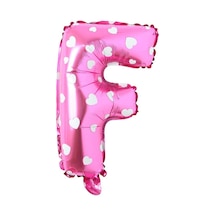 F Harf Pembe Folyo Balon 16 İnç 36 Cm PEMBE