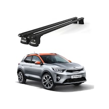 Trio-ı Kia Stonic 2017 Ve Sonrası Uyumlu Siyah Kilitli Ara Atkı 120cm Port Bagaj Tavan Barı