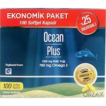 Ocean Plus 1200 Mg Balık Yağı 780 Mg Omega3 + 100 Softjel Kapsül