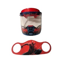 Gürbey Racing Baskılı Çocuk Siperlik + Spiderman Desenli Çocuk Maske