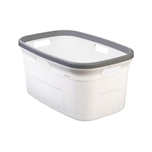 Dört Taraftan Tutulabilen Çamaşır Sepeti - 20 Litre Çamaşır Selesi - Kirli Çamaşır Sepeti - Pp+ Tek Renk