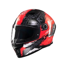 Mt Stinger 2 Ardent C5 Parlak Kapalı Kask Siyah - Kırmızı