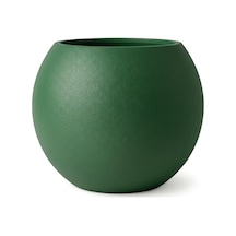 Tr Zevli Dekoratif 27l Küre Saksı Ø35 Cm Orman Yeşili Beton Görünümlü Modern Salon Ve Bahçe Saksısı Genel