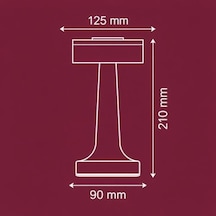Şarjlı Masa Lambası İnci Rose Dokunmatik, 3 Renk Işık Modu, Dekoratif, Led Cafe Restoran Masa Lambası, Usb İle Şarj Edilebilir .