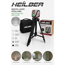 Heilber Ba011528 Yeşil Nokta Lazer Hizalama Cihazı Otomatik Terazili Şaküllü Lazer Usb Şarjlı Taşıma Çantalı