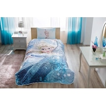 Taç Tek Kişilik Lisanslı Yatak Örtüsü Takımı Frozen Glitter