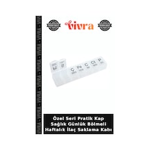 Özel Seri Pratik Kap Sağlık Günlük Bölmeli Haftalık Saklama Kabı