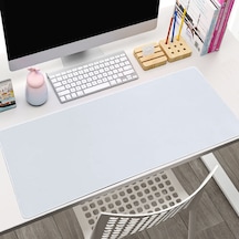 Cbtx Meıleer Hy1228 Ev Ofis İçin 800x300x2mm Kalınlaşmak Kauçuk Bilgisayar Mouse Pad Kenar Overlok Sümen - Beyaz