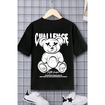 Uyguntarz Çocuk Challange Baskılı Pamuklu Tshirt Siyah
