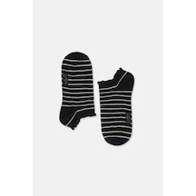 Suwen Stripe Fırfırlı Patik Çorap Wss12010418012 Siyah