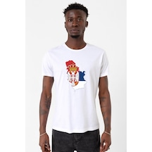 Euro 24 Serbia Beyaz Erkek Bisikletyaka Tshirt Çok Renkli
