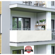 4.5 Metre X 80 Cm Beyaz Renk Polyester Balkon Demiri Brandası Su Geçirmez 1.sınıf 650g Çok Renkli
