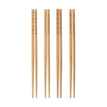 Lexroo Trebent Yemek Çubukları, 4 Çift, Bambu Çok Renkli