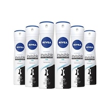 Nivea Invisible Pure Deo Black&White Kadın Sprey Deodorant 150 ML x 6