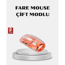 Kablosuz Çift Modlu Mouse - Bluetooth 5.0 + 2.4ghz