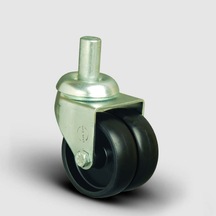 ET03MKM75 Oynak Pimli Çiftli Moblen Tekerlek Çap:75 Sanayi