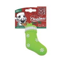 M-pets Christmas Yeşil Çorap Latex Köpek Oyuncağı 13 Cm