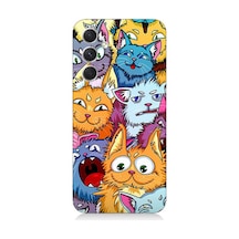 Samsung Galaxy A34 Uyumlu Silikon Kılıf Sevimli Kedi Ve Köpekler