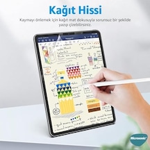 Apple İpad Air 11 2024 A2902-a2903 Paper Feel Kağıt Dokulu Mat Ekran Koruyucu İpad Air 11 2024 İle Uyumlu Ekran Koruyucu - Şeffaf