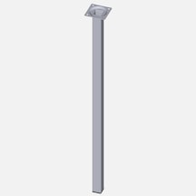 Regalux Masa Ayağı Çelik Boru Kare 600 Mm Krom Diğer