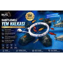 Muyu Craft Sabitlemeli Akvaryum Yem Halkası Dağılmayan Yemleme Sistemi 10 Cm Şeffaf M Boy