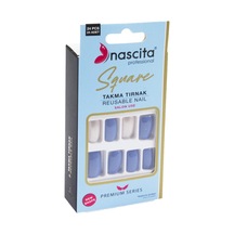 Nascita Square Takma Tırnak Renkli 24 Lü Set Nasnaıl00161