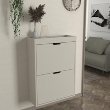 Remy 2 Kapaklı Ayakkabılık Kumtaşı - Antrasit