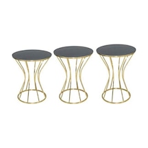 Brc Kum Saat Model Zigon Şık Düz Siyah Temper Cam Metal Transmisyon Çelik Gold Renk Kaplama El Yapım