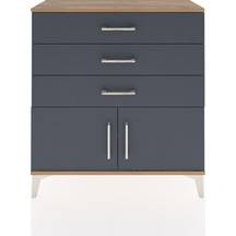 Arges Şifonyer Tek Raflı 3 Çekmeceli 2 Kapaklı 88x30x96 Çam-a... Çam