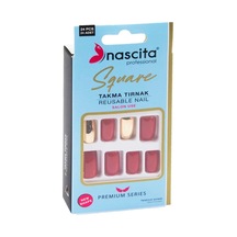 Nascita 24 Lü Renkli Takma Tırnak Square