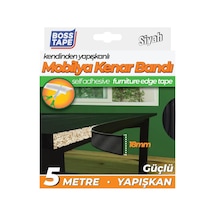 Yuvarlak Mobilya Masa Kenar Bandi, 18 Mm X 5 Mt Boyut, Siyah Diğer