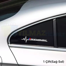 Bmw M Performance Kelebek Cam Sticker Etiket Yapıştırma 1 Çift