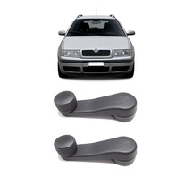 Skoda Octavia 1997-2009 Uyumlu Manuel Çevirmeli Cam Açma Kapama Kolu Siyah 2 Adet Takım 1h0837581