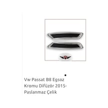Yeni Otokolik Passat B8 Egsoz Kromu Difizör 2015- Paslanmaz Çelik