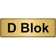 Altın Metal D Blok Yönlendirme Levhası 10cmx20cm