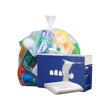 Plasticplace 33 Galon Çöp Torbası 2,0 Mil Şeffaf Ağır Hizmet Çöp Kutusu Astarları 84 Cm X 99 Cm 100 Kılıf
