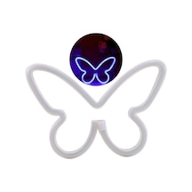 Mavi Led Kelebek Lamba Titreşimsiz Dekoratif Düşük Güç Tüketimi Göz Alıcı Neon Burcu Işık Tatil Gece Parti Aksesuarları Mavi