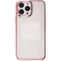 Newface Apple iPhone Uyumlu  13 Pro Max Kılıf Element Silikon - Pembe