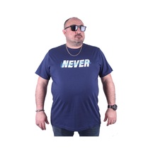 Moc Grande Mocgrande Büyük Beden Erkek Baskılı Tişört Never 23135 Marin