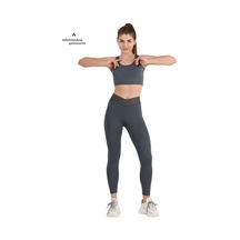 Missmaral Kadın Yüksek Bel Antrasit Bilek Boy Tayt Özel Üretim Çapraz Kemer Cross Waist 1011 Antrasit