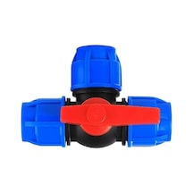 Plastik Üç Yollu Küresel Vana, T Tipi Pe Su Borusu Bağlantı Vanası, Su Borusu Hızlı Bağlantı Parçası, Çap 50 Mm Diğer